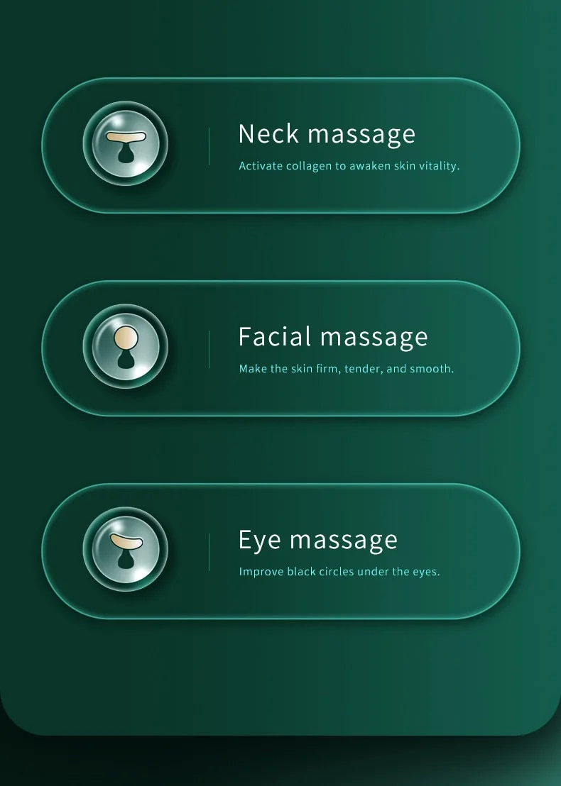 Massaggiatore viso HF a tutto tondo Collo Massaggio lifting occhi viso Ringiovanimento microcorrente Pelle antirughe Ca_voghion.com