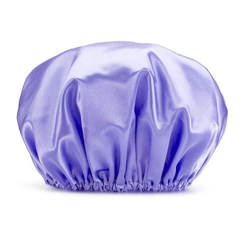Waterdichte douchekap voor dames - herbruikbare dubbellaagse haarbescherming (elastisch en verstelbaar, universele pasvorm voor baden, zwemmen en spa)_voghion.com