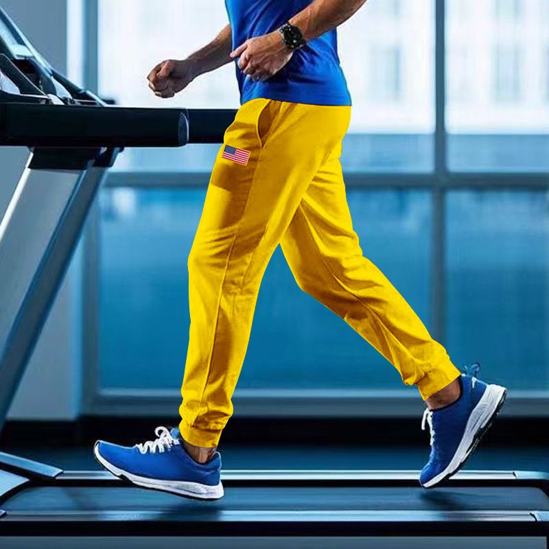 Calça de moletom masculina folgada, estilo americano, estilo casual, simples, com cordão, para o Dia da Independência, da Cross Border Independent Station, primavera e outono_voghion.com