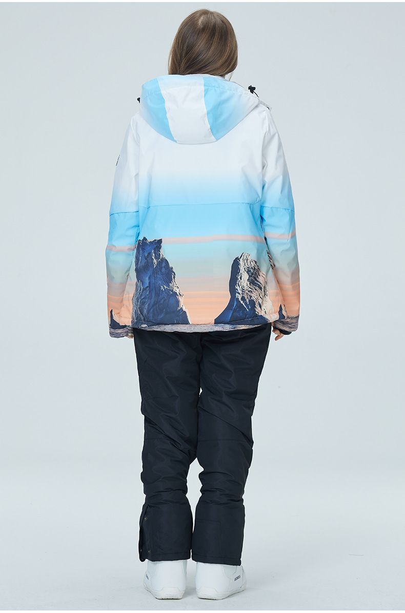 Nuovo completo da donna, con tavola singola e doppia, giacca da sci invernale calda e spessa in stile coreano_voghion.com