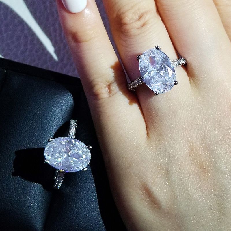 Großer neuer ovaler rosa Diamant-Modeschmuckring für Frauen R4588_voghion.com