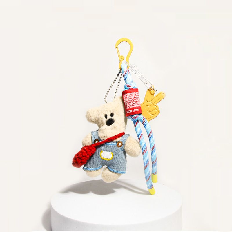 Adorable Beanie Bear Keychain Plush Toy - Cute Backpack Charm, Car Accessory, Student Gift (Multiple Styles & Colors)_voghion.com