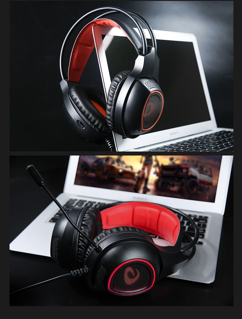 Cuffie Dearyou Lh712 per giochi cablate, e-sport, 7.1 canali, per computer desktop e notebook, USB_voghion.com