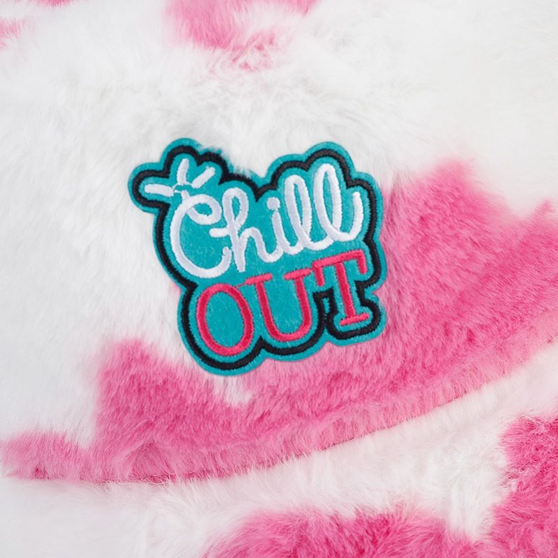 Plüss vödörkalap női őszi és téli kültéri divat foltos ábécés mosdósapka vastagított meleg szalmakalap_voghion.com