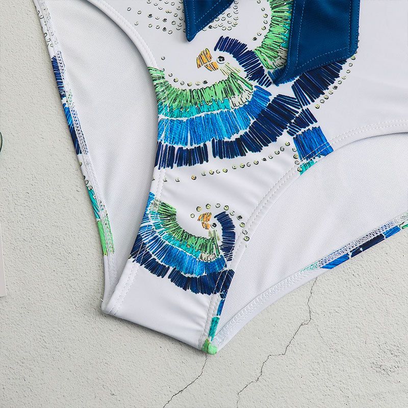 Women's Clothing Sexy One Piece Swimsuit Female Retro Ruffled Chiffon Skirt Swimsuit Suit_voghion.com