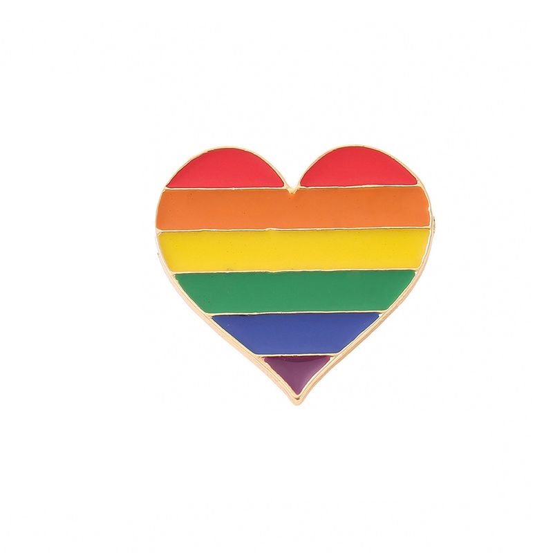 Ljubezensko pismo značka kreativna kovinska mavrični most srce broška ovratnik pin dodatki_voghion.com