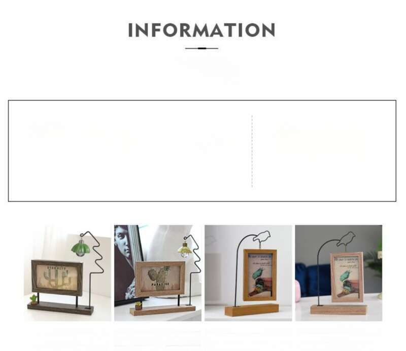 Radošs Nordic Frame 6 collu collu divpusējs dzelzs mājas dekorēšanas ornaments, 3D mākslas foto statīvs_voghion.com