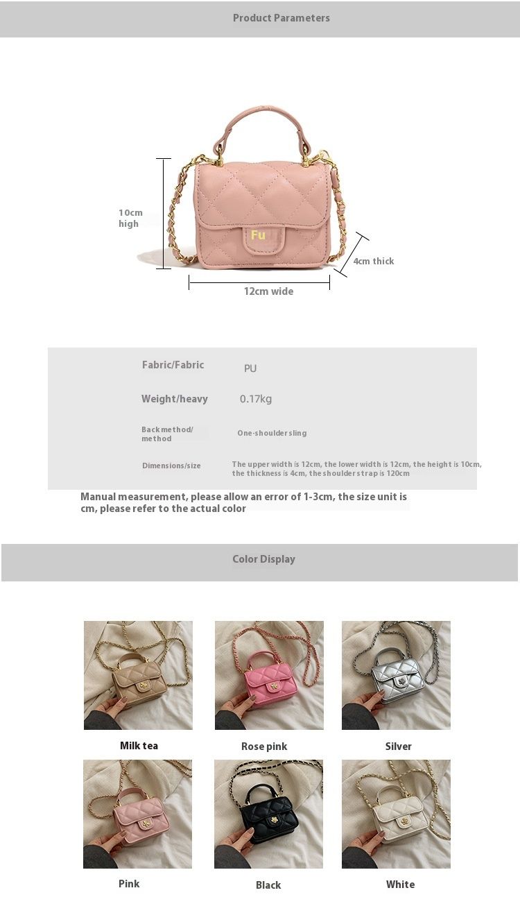 2024. aasta kevad, uus väike aromaatne stiil, mood mini laste vanematele mõeldud aksessuaarid käeshoitav kett Crossbody kott_voghion.com