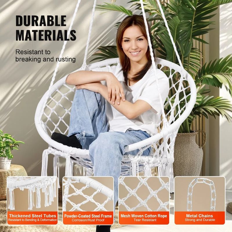E oscillante per sedia sospesa amaca sospesa macramè per interni ed esterni_voghion.com