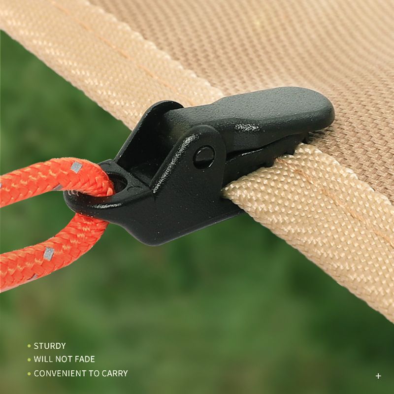 Tenda da esterno Mini Alligator con tettuccio antiscivolo a pressione, gancio a punto di trazione, corda antivento, clip fissa_voghion.com