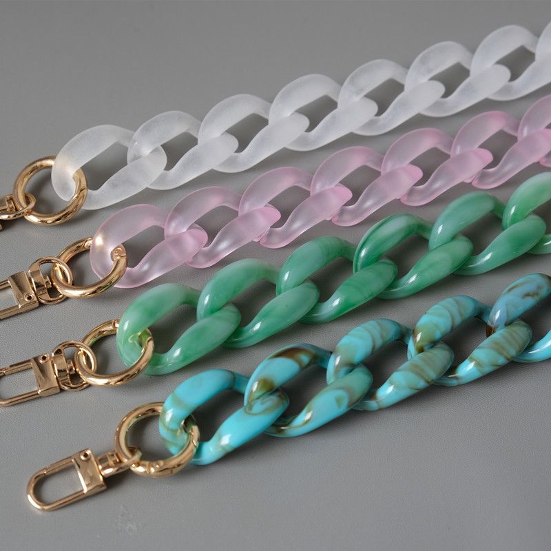 Sommer Candy Farbe Zubehör Breite Schulter Acryl Tasche Strap Harz Lange Kette Dick_voghion.com