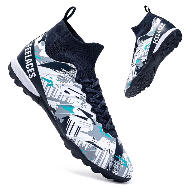 2024 New High-Top Long High-Quality Professional Training Sneakers Broken Spikes Football Shoes_voghion.com