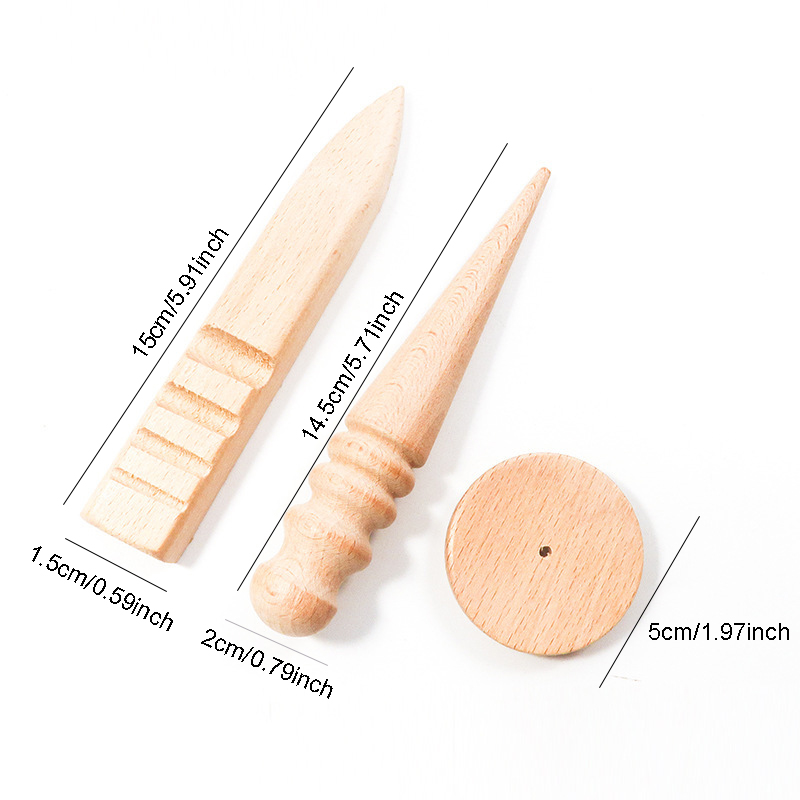 3 Stks/set Trimmen Ronde Bar Trimmen Ronde Houten Bar Leer Rand Polijsten Tool Schuurpapier Schuurblok Hout Reparatie Tool_voghion.com