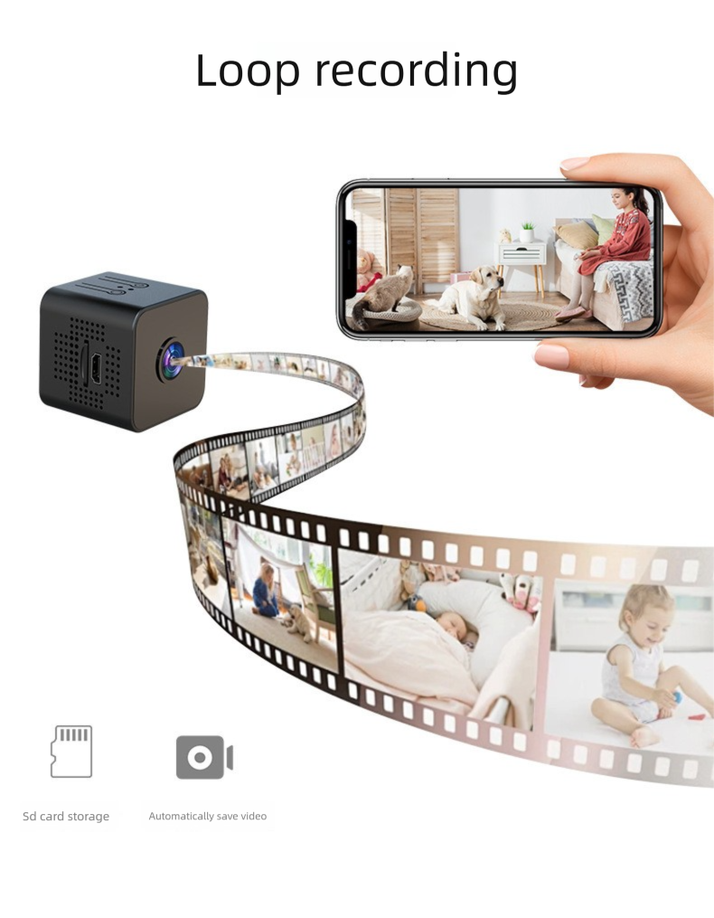 Nuova telecamera di sicurezza intelligente con visione notturna a infrarossi X1 HD WiFi Remote 1080p_voghion.com