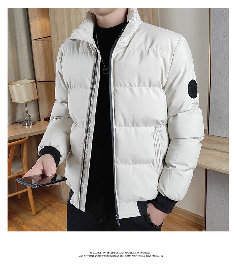 Men's Winter Down Jacket With Hood 550 Fill Power White Goose Down Slim Fit, Water-Resistant Machine Washable Lightweight Warm Coat_voghion.com