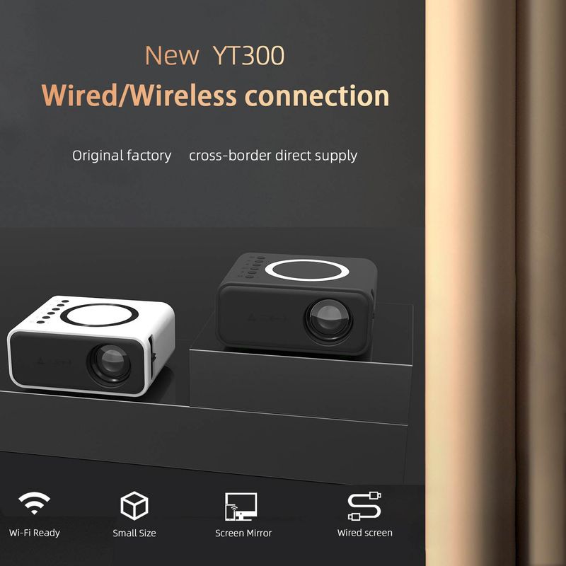 Wireless Mobile Video Mini Wired Same Screen Projector_voghion.com