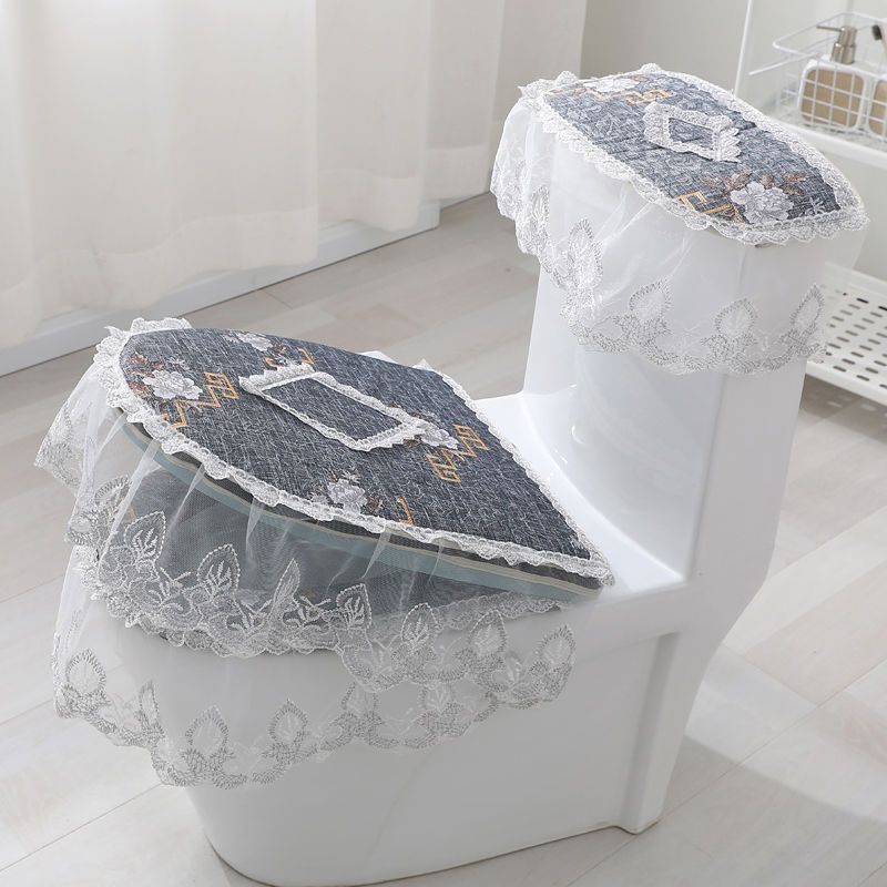 3 Piece Set Toilet Cushion Winter Toilet Cover U-type Zipper Seat Mat Pad Toilet Accessories WC Mat Hotel Supplies Toilettes_voghion.com