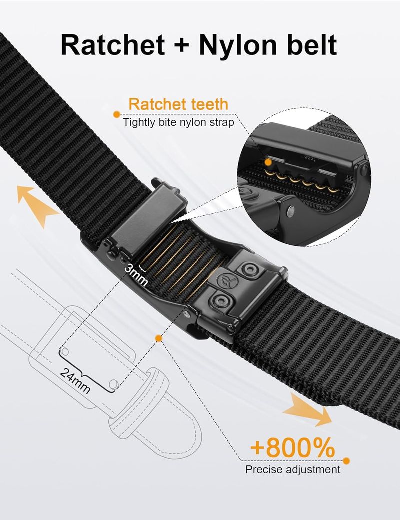 Herren Automatik Nylon 3,8 cm Ratschengürtel Tno Logo Version verfügbar_voghion.com