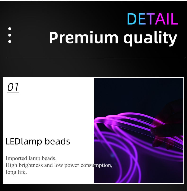 Same Style Car LED Interior Ambient Decorative Central Control Dashboard USB Color-Changing Cold Light_voghion.com