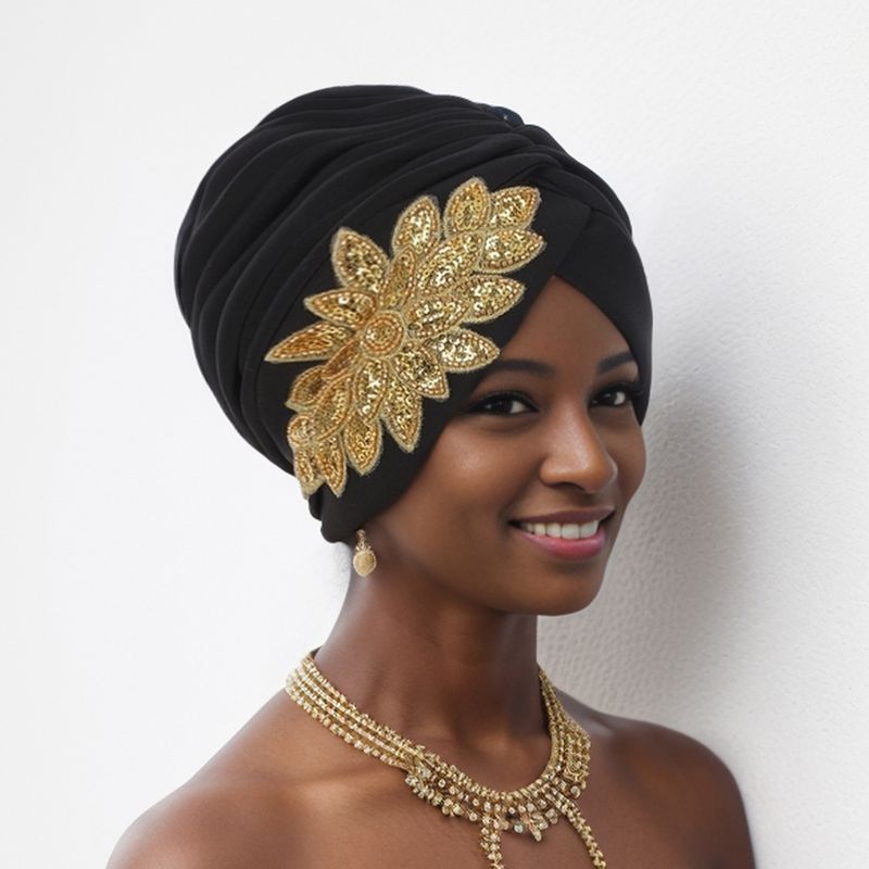 Muslim headscarf Space laminate fashion African national characteristic baodi hat Indian hat_voghion.com