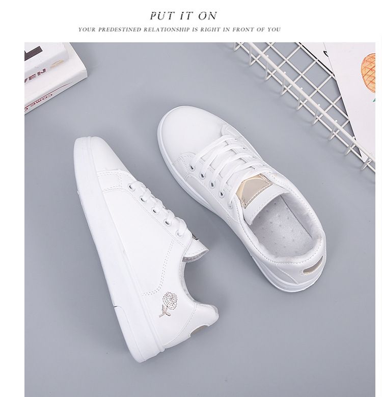 Scarpe casual basse bianche piccole sportive alla moda autunno 2023 coreane versatili da studentessa da donna con suola piatta_voghion.com