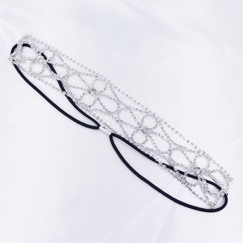 Nuovo copricapo da sposa, moda femminile, fascia elastica personalizzata con diamanti d'acqua_voghion.com