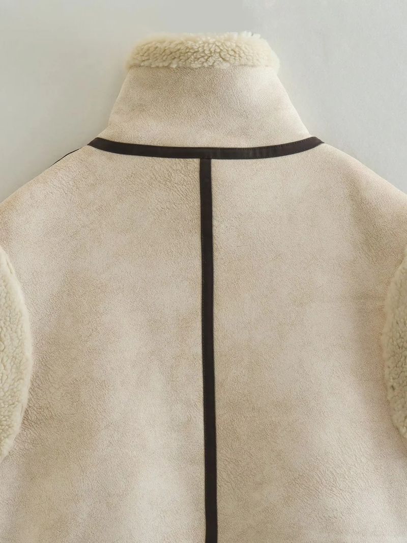 Γυναικεία Ρούχα Νέα Γούνα Ενσωματωμένη Φλις Συγκόλληση Αμάνικο Βαμβακερό Γιλέκο Γιλέκο Μπλούζα με Μπλούζα_voghion.com