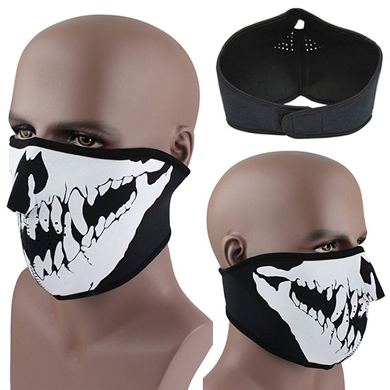 Kao Skull Halvmaske Ski Skate Snowboard Motorsykkel Sykkelbeskyttelse_voghion.com