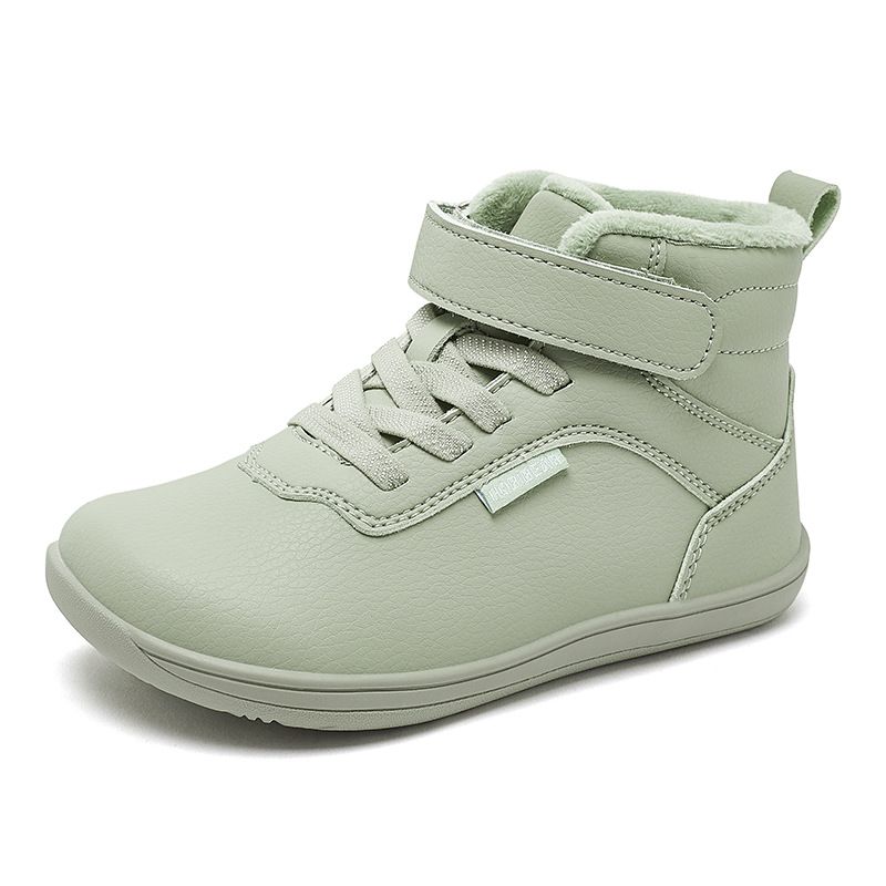 Ermian Winter Children's Leather With Fleece, Short Boots For Boys And Girls, Cold-Proof Walking Shoes_voghion.com