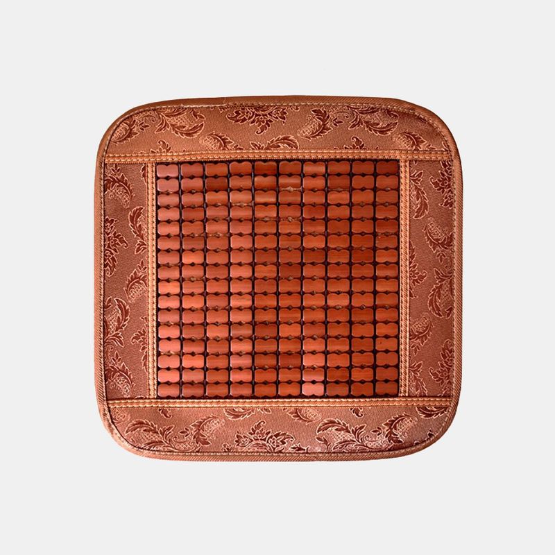 Cuscino per auto in bambù, cuscinetto rinfrescante estivo, traspirante e leggero, cuscino universale per sedile da ufficio con stampa floreale_voghion.com