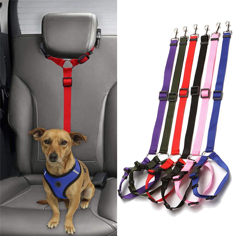 Auto Sicherheitsgurt Haustier Leine Hund verstellbares Sicherheitsseil_voghion.com