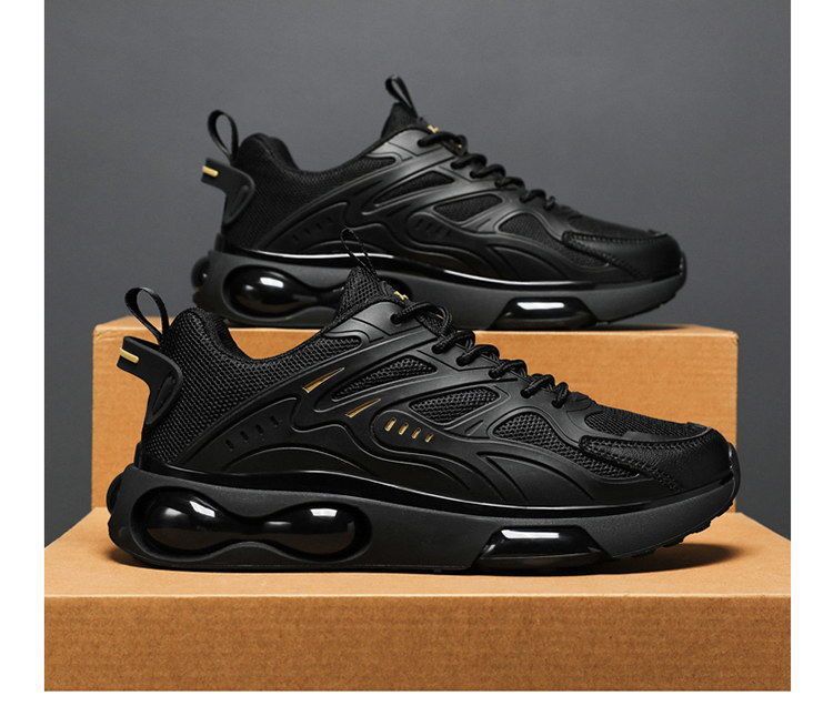 Modieuze Koreaanse vrijetijdsschoenen 2024 Lente Nieuwe Sport Luchtkussen Comfortabele en ademende hardloopschoenen voor heren_voghion.com
