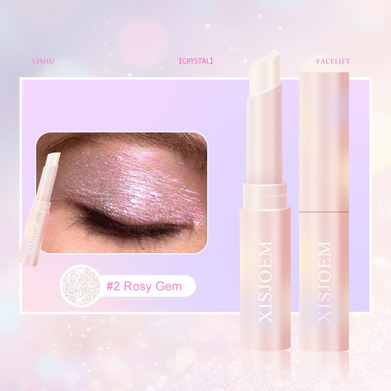 Caneta de sombra Jelly Beauty Crystal Makeup Batom multicolorido iluminador em bastão Cosméticos_voghion.com