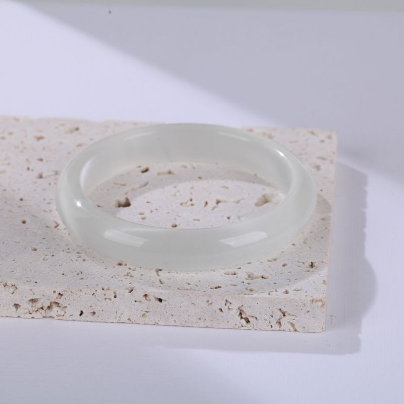 Braccialetto da donna con cristalli di agata, colore bianco chiaro di luna, di alta qualità, trasparente, effetto ghiaccio, con occhio di gatto_voghion.com