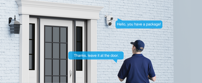 Dual Lens Security Camera Outdoor, 2.5K/6MP WiFi Outdoor Cameras for Home Security with Auto Tracking, Human Detection, 30m Color Night Vision_voghion.com