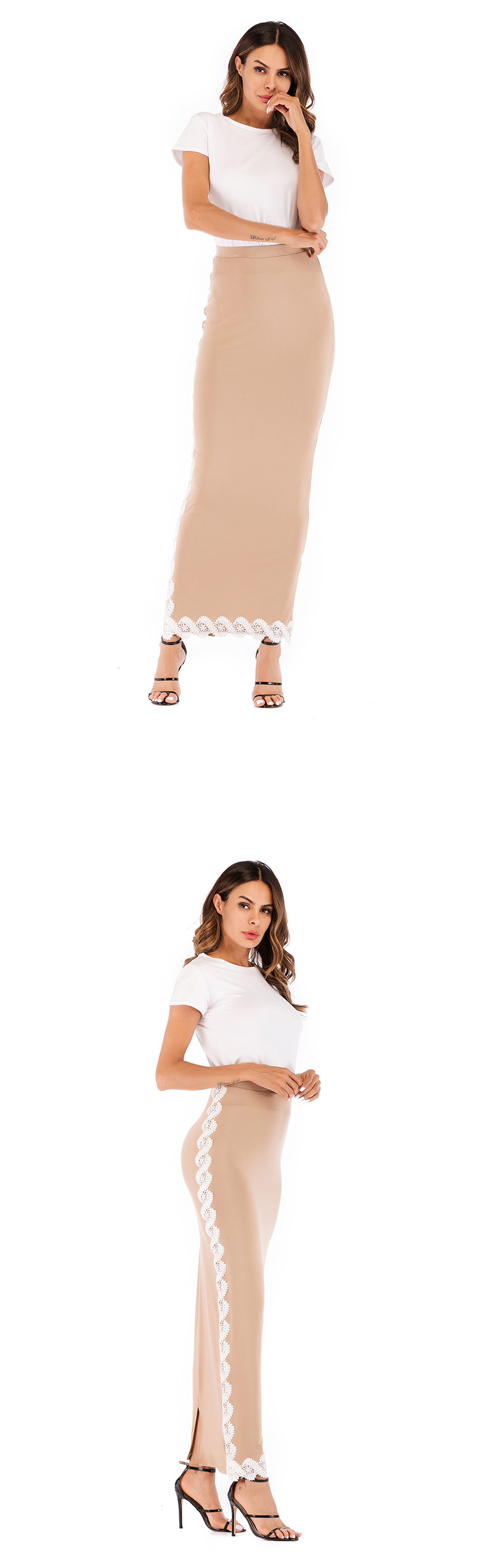 Women's fashion waist slimming elastic Modal skirt_voghion.com