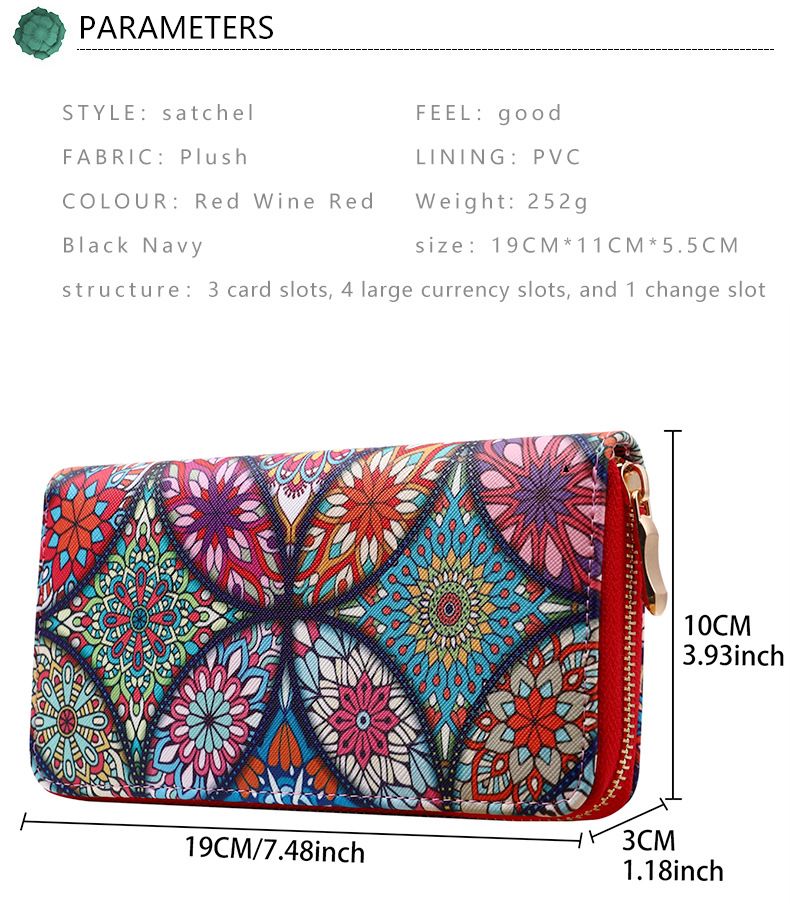 New ethnic trend flow long card bag multifunctional wallet_voghion.com