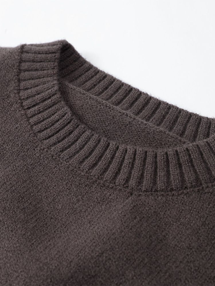 Women's Clothing Oversized Long-Sleeve Knit Sweater – Versatile Polyester Pullover For Effortless Office & Casual Style_voghion.com