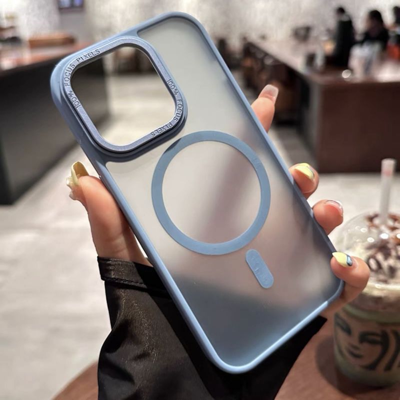 Phone Case & Covers Hardware Magnetic Suction Suitable Frosted Mobile Phone Case Skin Feeling Protective Cover_voghion.com