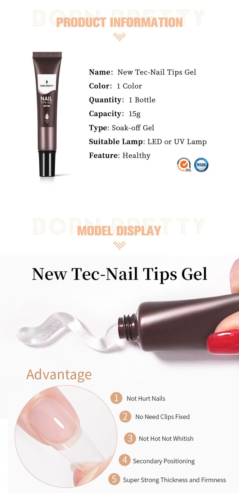 Nagelkleber, Nailart-Schlauchpflaster, Nagellackkleber, Nagelstück, Klebekleber, Nailart-Pflaster, entfernbar, ohne den Nagel zu verletzen_voghion.com