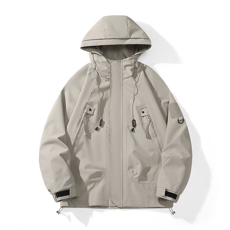 2024 New Spring And Jacket Men's Windbreaker Workwear Pocket Outdoor Waterproof Autumn Coat Unisex_voghion.com