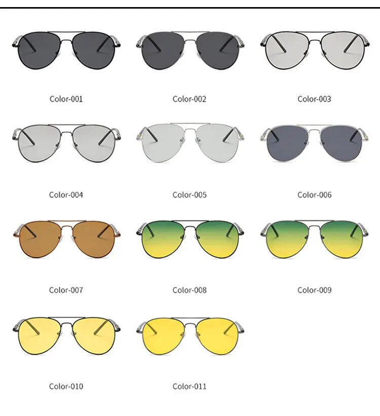 KUMARRY  Pilot Photochromic Sunglasses Men Fishing Driving Brand Designer Polarized Sunglass For Men‘s oculos UV400_voghion.com