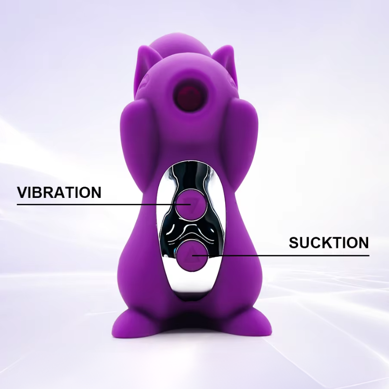 Eichhörnchenförmiger realistischer Vibrator, wasserdicht, Klitoris-Sauger, stimuliert die Brustwarze, Vibrator, Spielzeug für Erwachsene für Frauen_voghion.com