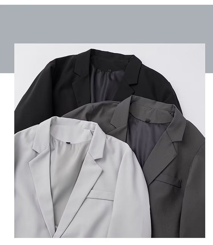 Herrenbekleidung Frühling und Sommer Dünne, locker sitzende Anzüge für Männer, formelle Geschäftskleidung, Freizeitmode, hübsche kleine Anzugjacken_voghion.com