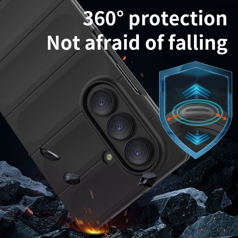 Coque originale en silicone souple mat antichoc, couleur unie, pour Samsung Galaxy Z Fold 7/6/5/4/3/Zfold7 - Protection anti-chute_voghion.com