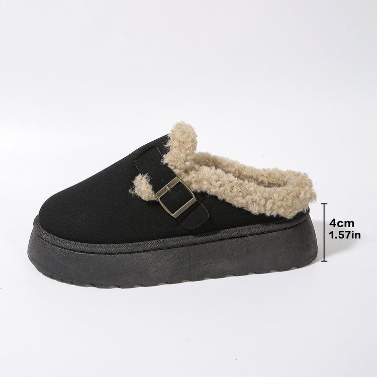 Women's Shoes Large Size Thick Soled Slippers For Women Winter New Retro Cotton Shoes Snow Boots For Women_voghion.com