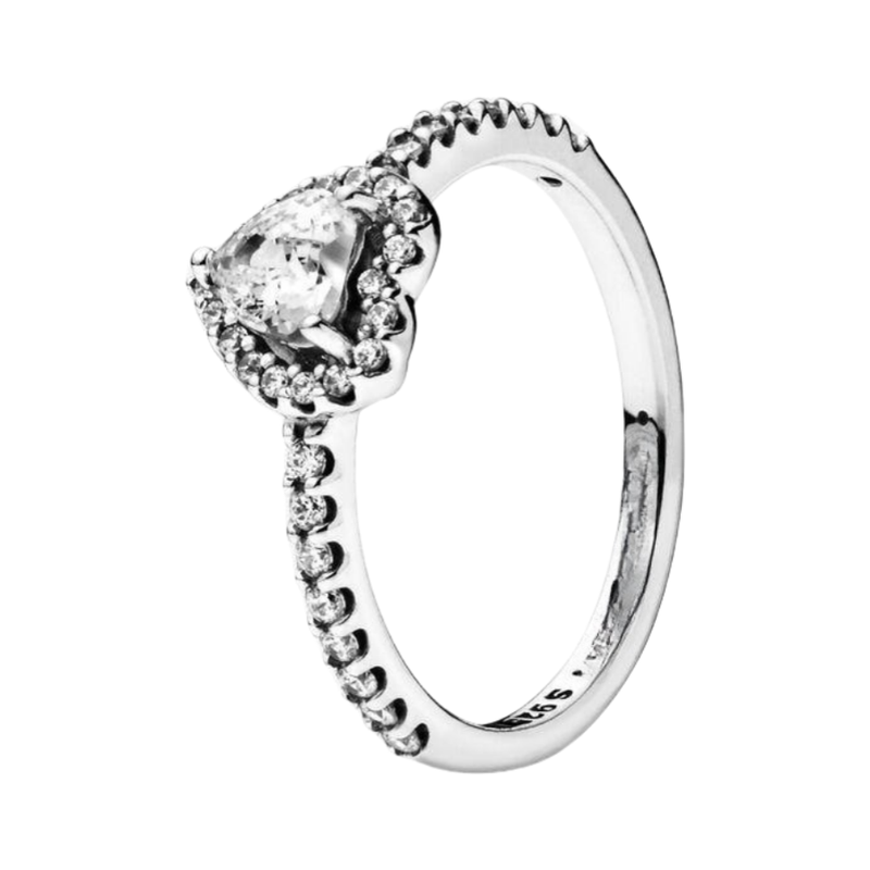 Anello a forma di cuore placcato in argento con placcatura in oro, anello a forma di cuore di lusso scintillante, tesoro rosso, alla moda e dolce_voghion.com