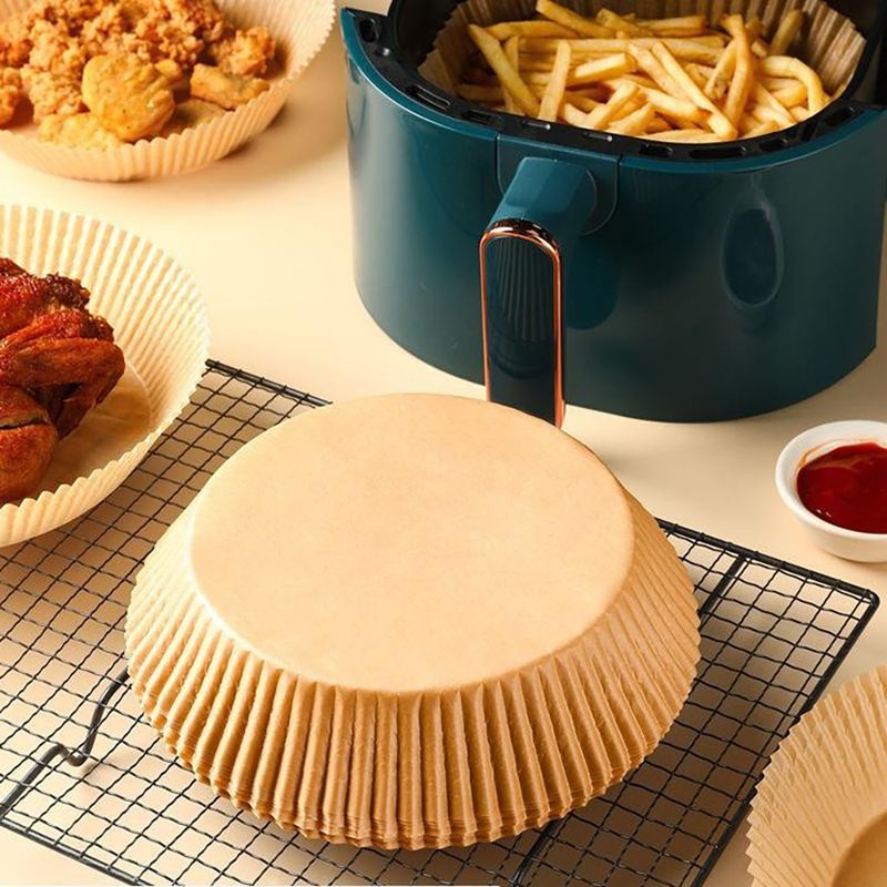 50/100Pcs Air Fryer Disposable Paper Non-Stick Airfryer Baking Papers Round Air-Fryer Paper Liners Paper Kitchen Accessories_voghion.com