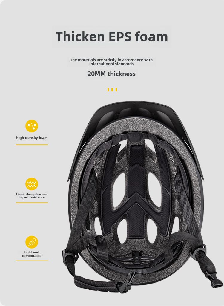 New brim with lights riding helmet special road bicycle helmet Volume forming_voghion.com