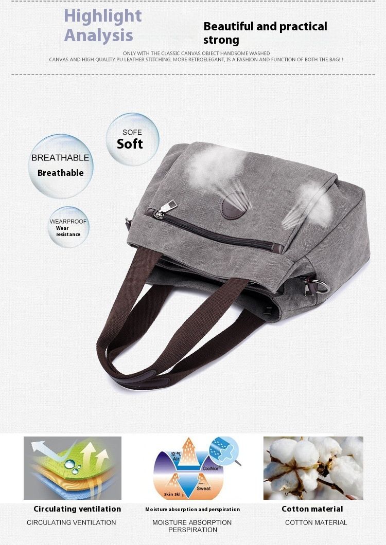 Platnena ženska torba 2024. Proljeće/ljeto, nova ležerna modna torba preko ramena, svestrana jednobojna izdržljiva ručna torba preko tijela_voghion.com